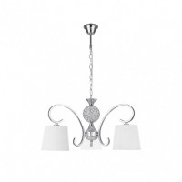 Distribuidor - Lâmpadas Diversas | Lâmpadas Clássicas | LAMPARA BOGOTA 3XE14 CROMO PANTALLA BLANCA REGX57X57 CM Ref: 201553020